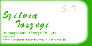 szilvia toszegi business card